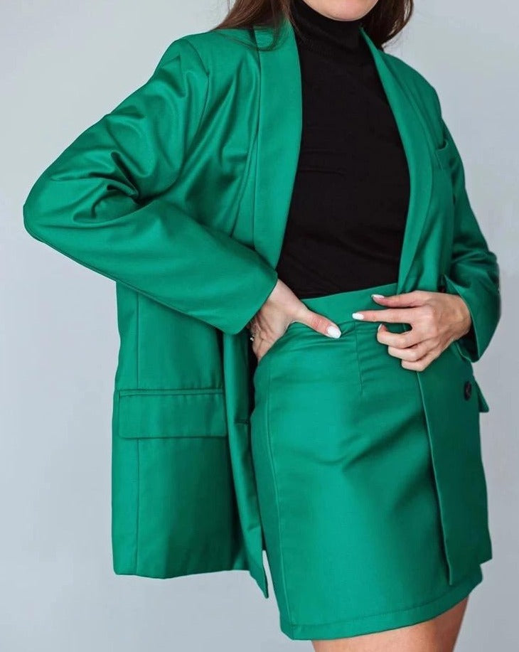 KIv OEM - ensemble costume vert de printemps pour femme,