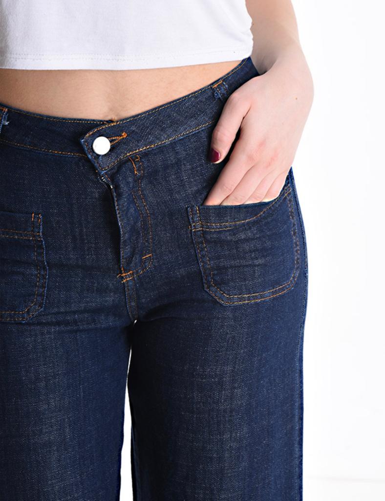 Jeans en Coton wide leg avec poche